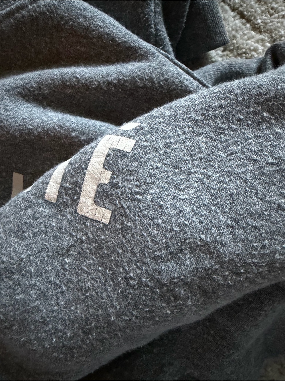 Clare V Gray Crewneck Sweatshirt with White liberté text - Picture 6 of 6